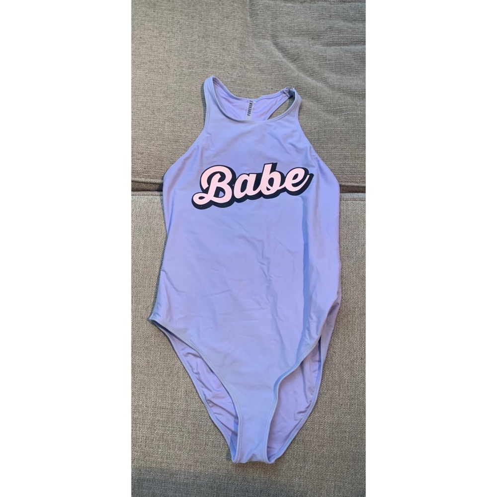 Vintage BarbieBabe Light Purple One Piece Swimsuit